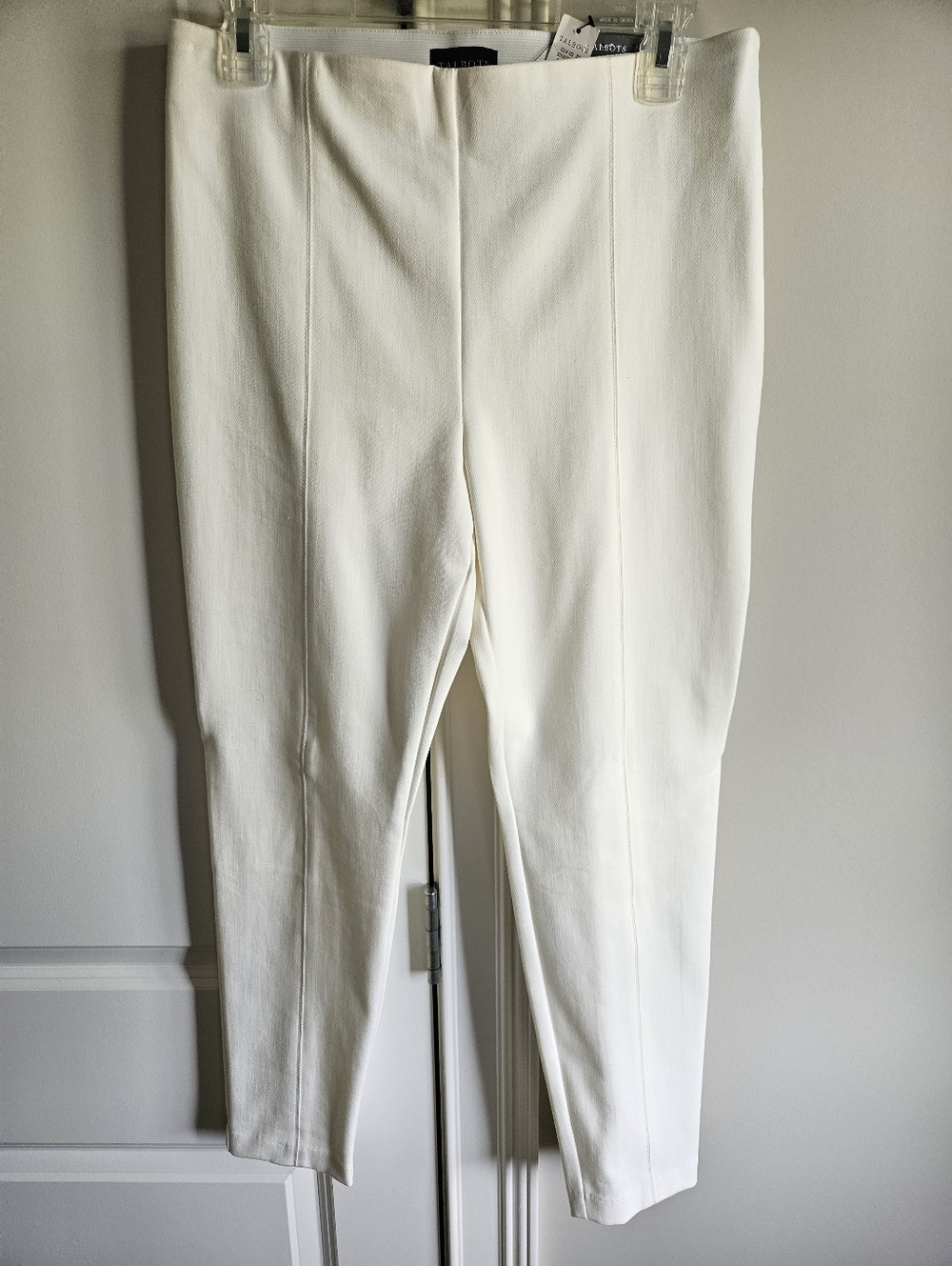 Talbots Petites Winter White Portland Slim Ankle Pants 10P NWT